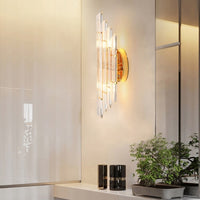 Applique murale LED Lyssia en verre transparent