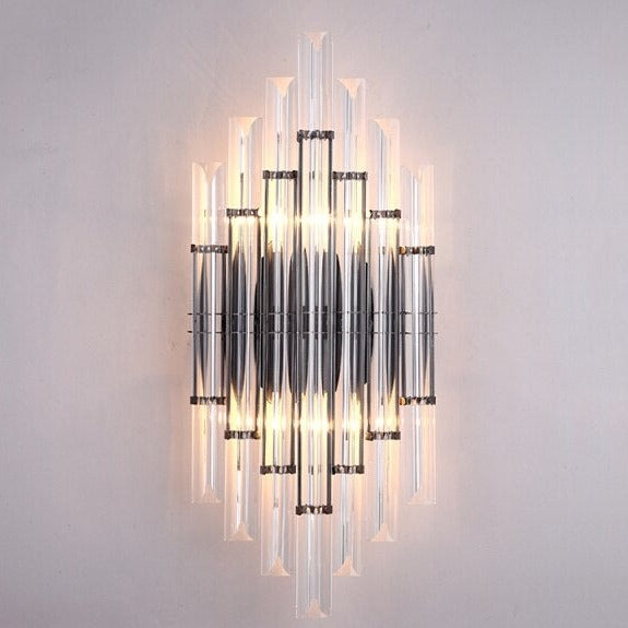 Applique murale LED Lyssia en verre transparent