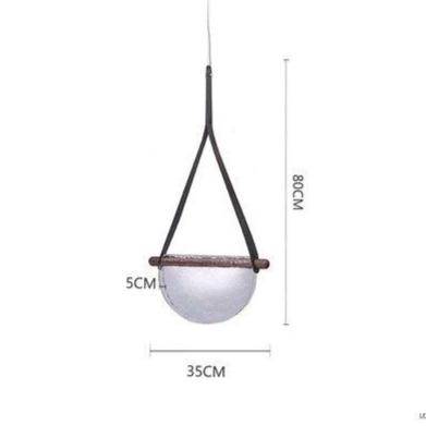 Suspension LED demi-cercle en verre Creative Design.