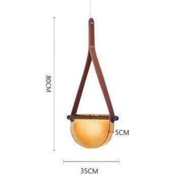 Suspension LED demi-cercle en verre Creative Design.