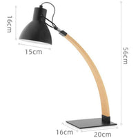 Lampe à poser design en bois et métal LED Loft