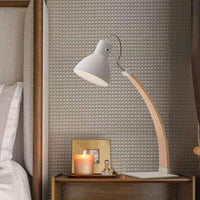 Lampe à poser design en bois et métal LED Loft