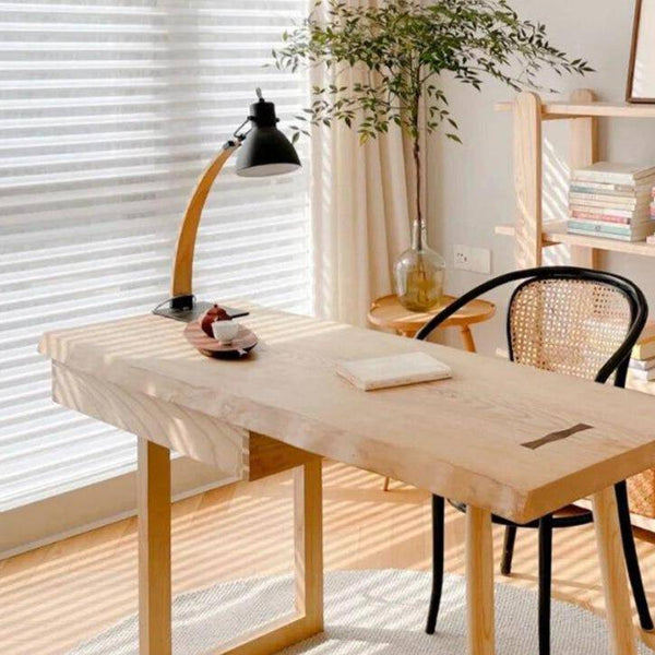 Lampe à poser design en bois et métal LED Loft