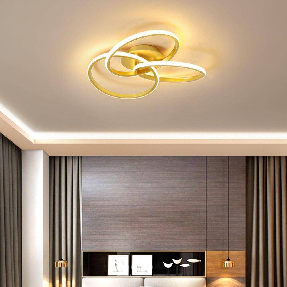 Plafonnier LED design avec anneaux en métal - Loft