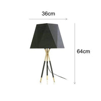 Lampe à poser LED métal & abat-jour triangle style Loft - Omi