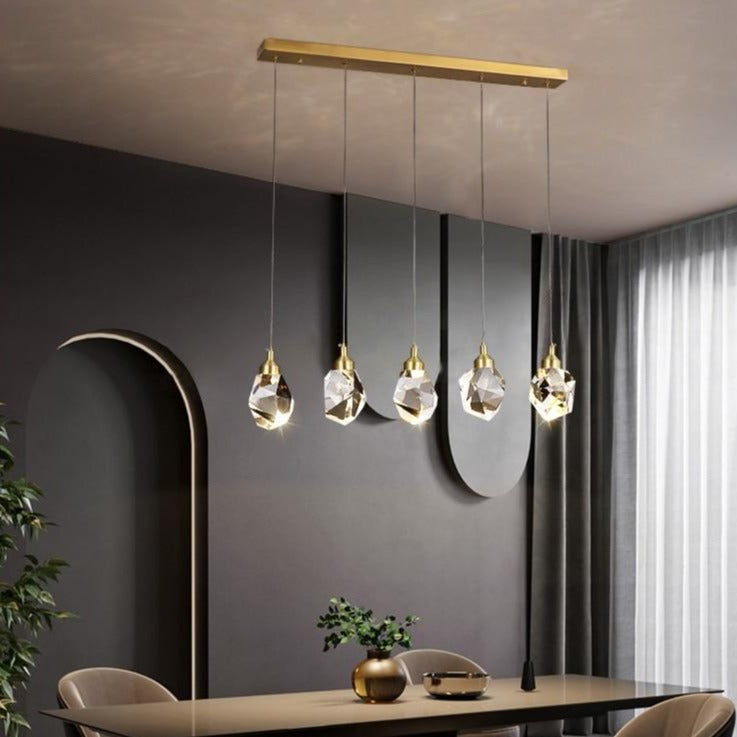 Lustre moderne LED Tyana Crystal Tear