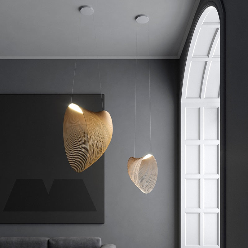 Suspension LED en bois Mahina