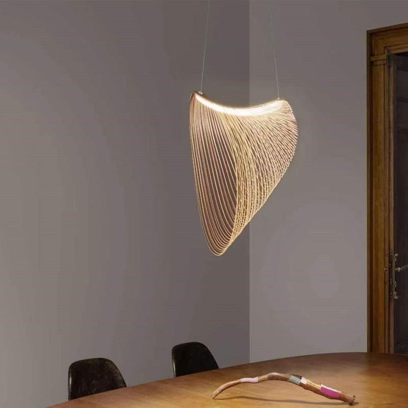 Suspension LED en bois Mahina
