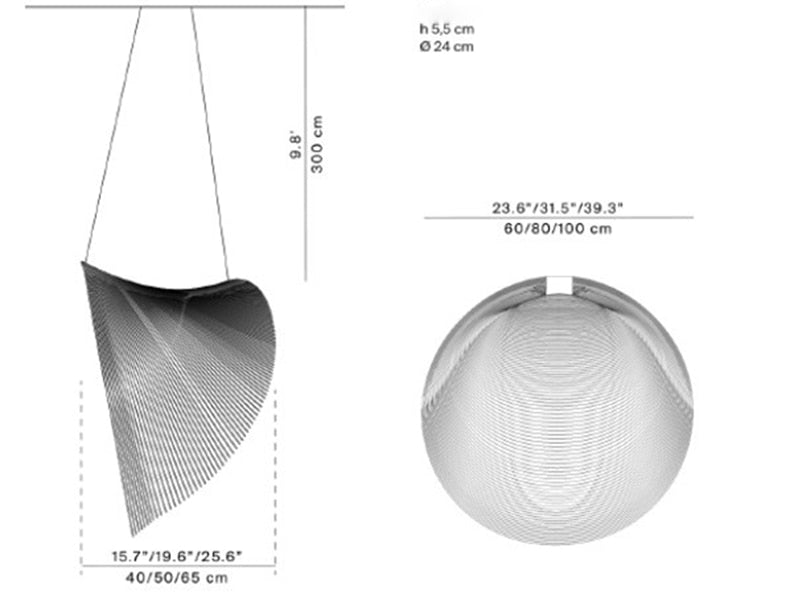 Suspension LED en bois Mahina