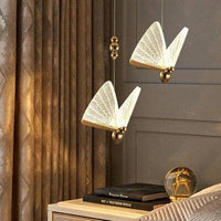 Suspension LED Butterfly en verre