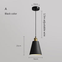 Suspension LED Leesha en métal coloré