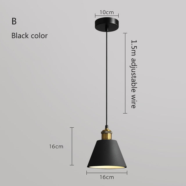 Suspension LED Leesha en métal coloré