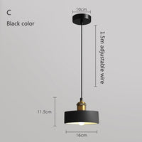Suspension LED Leesha en métal coloré