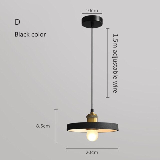 Suspension LED Leesha en métal coloré