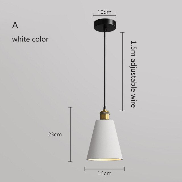 Suspension LED Leesha en métal coloré