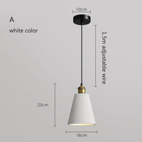 Suspension LED Leesha en métal coloré