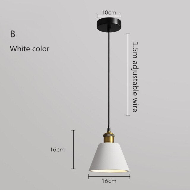 Suspension LED Leesha en métal coloré