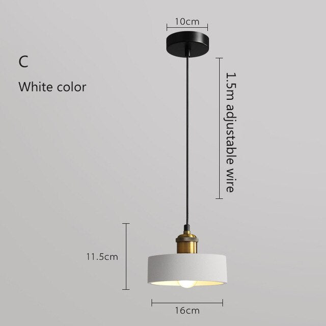Suspension LED Leesha en métal coloré