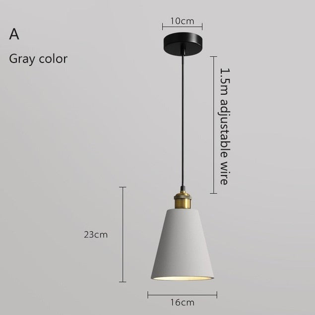 Suspension LED Leesha en métal coloré