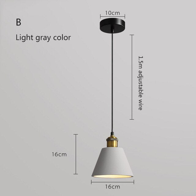 Suspension LED Leesha en métal coloré
