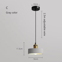 Suspension LED Leesha en métal coloré