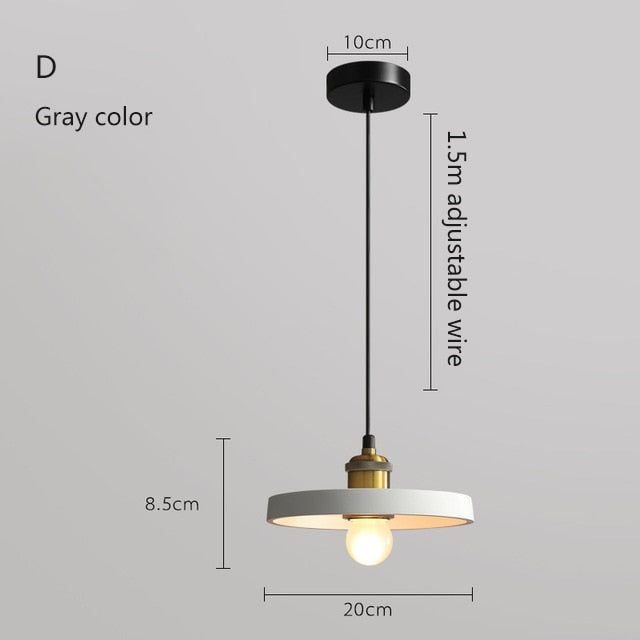 Suspension LED Leesha en métal coloré