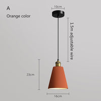 Suspension LED Leesha en métal coloré