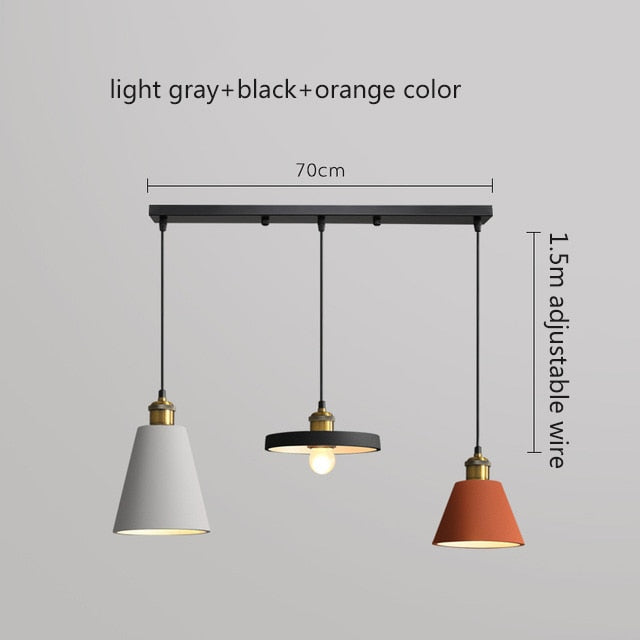 Suspension LED Leesha en métal coloré