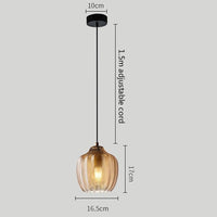 Suspension Guezra en verre fumé - Design contemporain