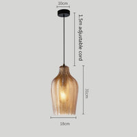 Suspension Guezra en verre fumé - Design contemporain