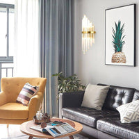 Applique murale LED dorée en verre cristal Luxury Glow