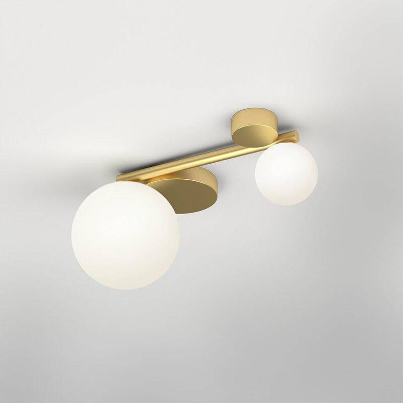 Plafonnier LED Doré Géométrique