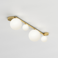 Plafonnier LED Doré Géométrique