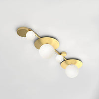 Plafonnier LED Doré Géométrique