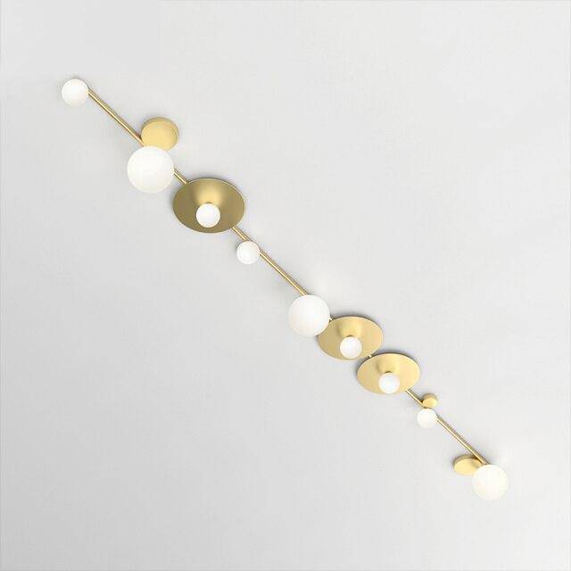 Plafonnier LED Doré Géométrique