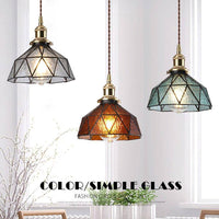 Suspension design à LED Loft avec abat-jour coloré en verre