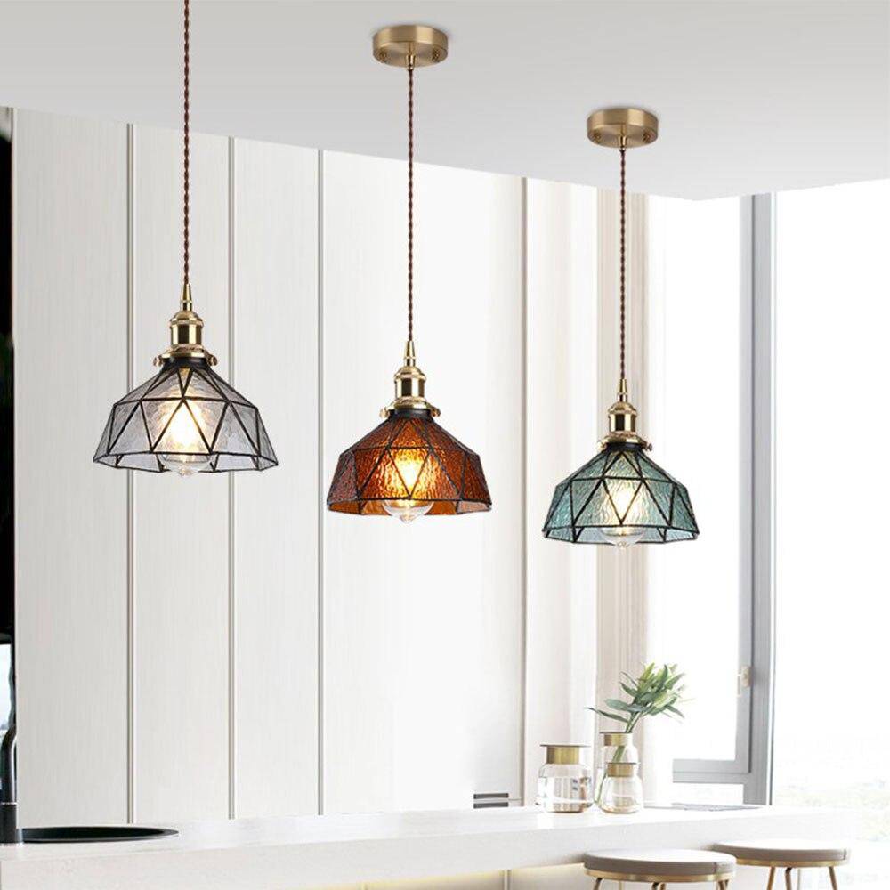 Suspension design à LED Loft avec abat-jour coloré en verre
