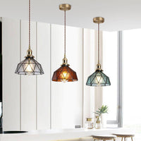 Suspension design à LED Loft avec abat-jour coloré en verre