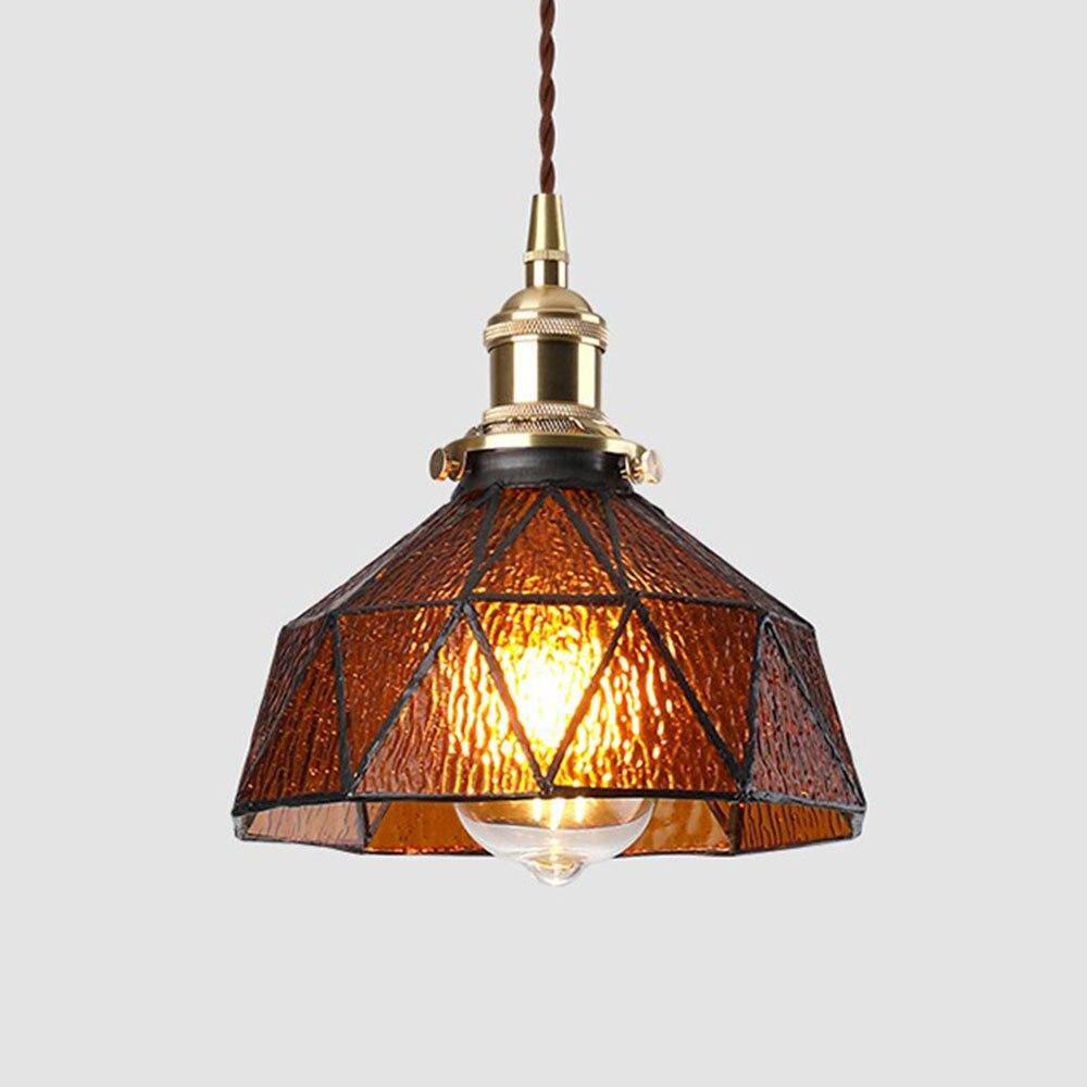 Suspension design à LED Loft avec abat-jour coloré en verre