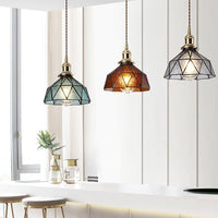 Suspension design à LED Loft avec abat-jour coloré en verre