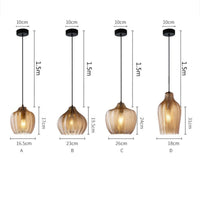 Suspension Guezra en verre fumé - Design contemporain