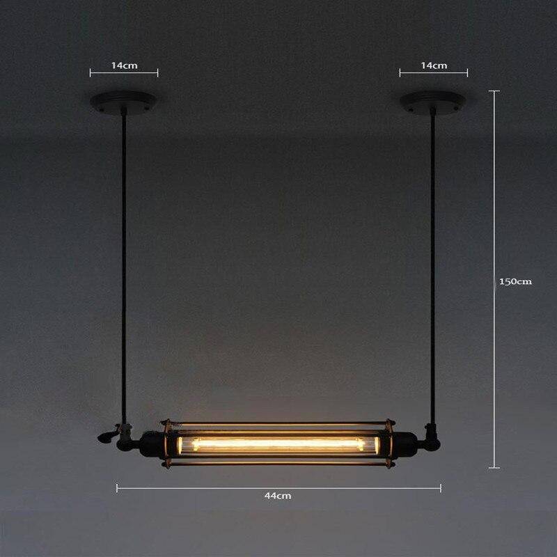Suspension LED industrielle Edison en métal
