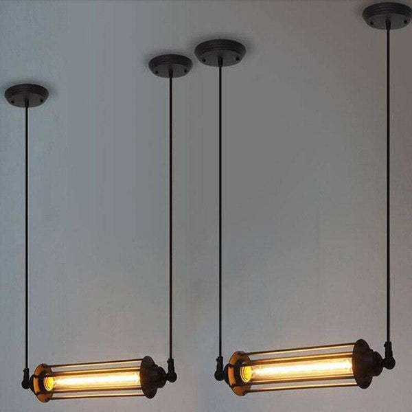 Suspension LED industrielle Edison en métal