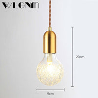 Suspension LED dorée avec ampoule rétro en cristal