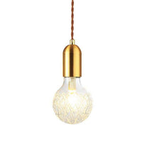 Suspension LED dorée avec ampoule rétro en cristal