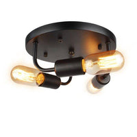 Plafonnier LED en métal avec ampoules Edison