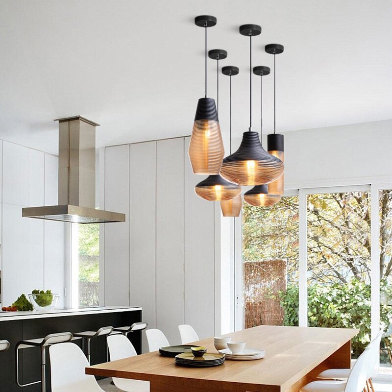 Suspension à LED en verre Dolce Chic