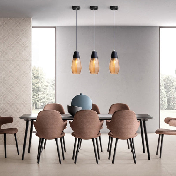 Suspension à LED en verre Dolce Chic
