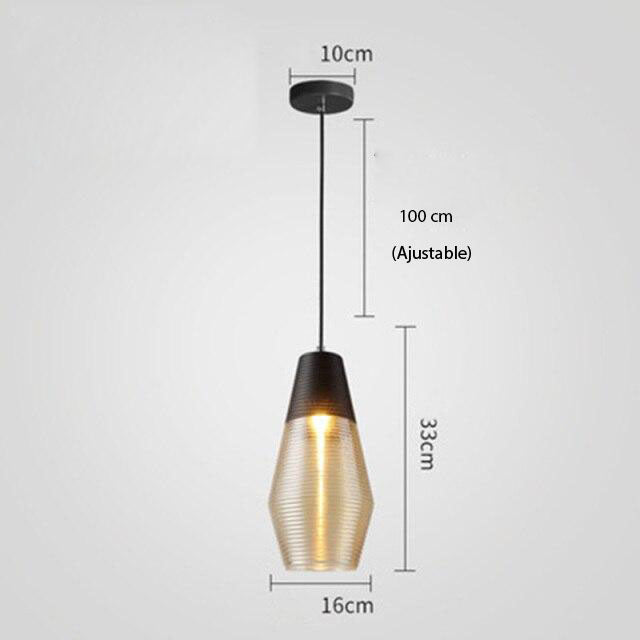 Suspension à LED en verre Dolce Chic