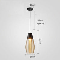Suspension à LED en verre Dolce Chic